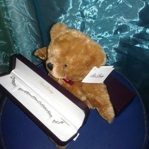 14k White Gold Tennis toggle bracelet